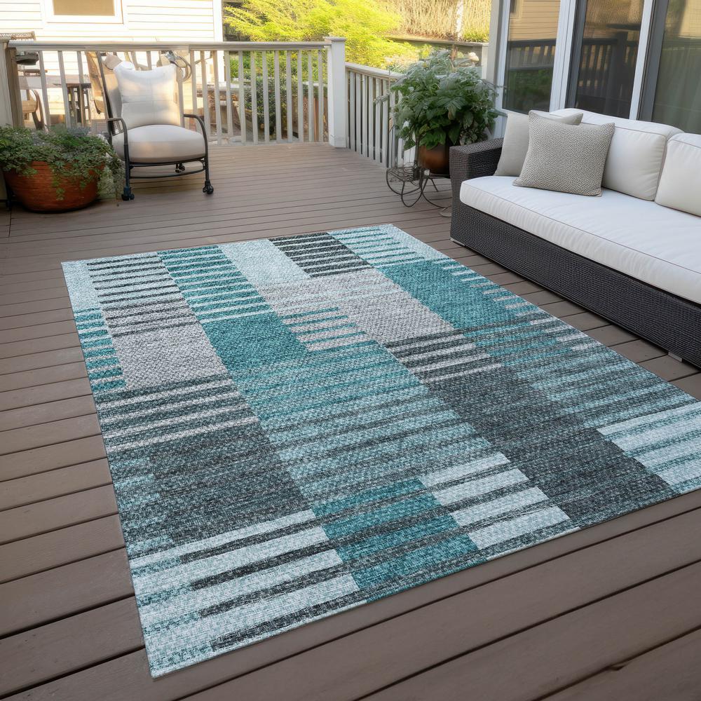Chantille ACN687 Teal 3' x 5' Rug. Picture 8