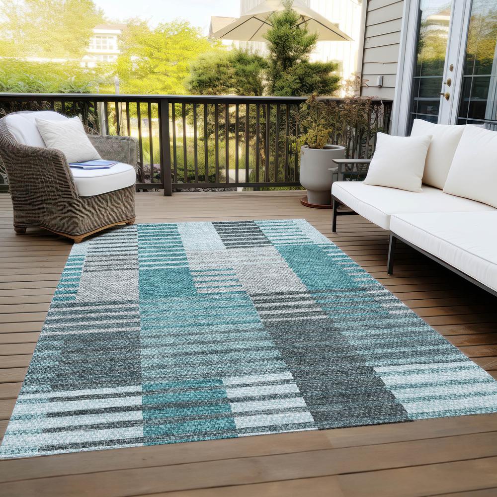 Chantille ACN687 Teal 3' x 5' Rug. Picture 9