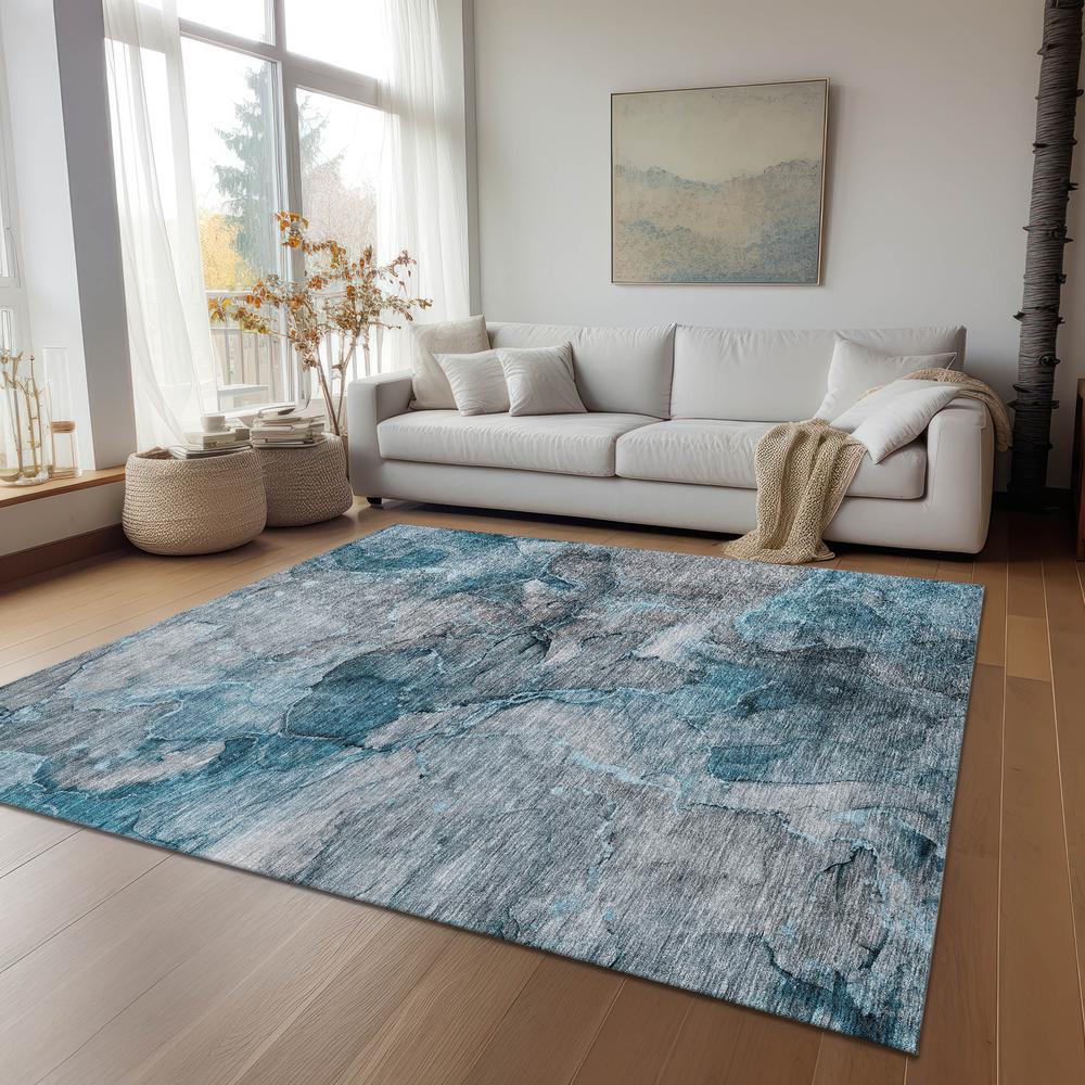 Chantille ACN689 Teal 3' x 5' Rug. Picture 7