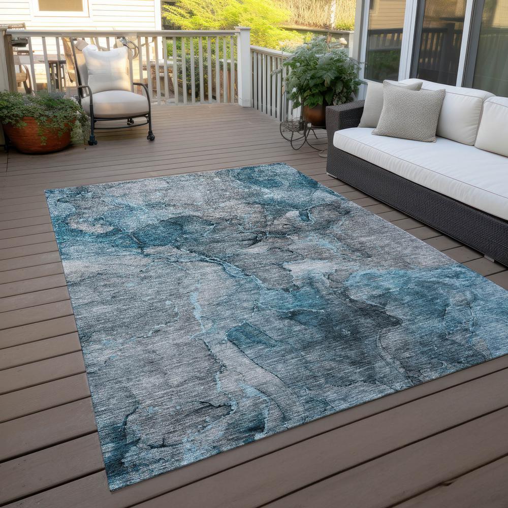 Chantille ACN689 Teal 3' x 5' Rug. Picture 8