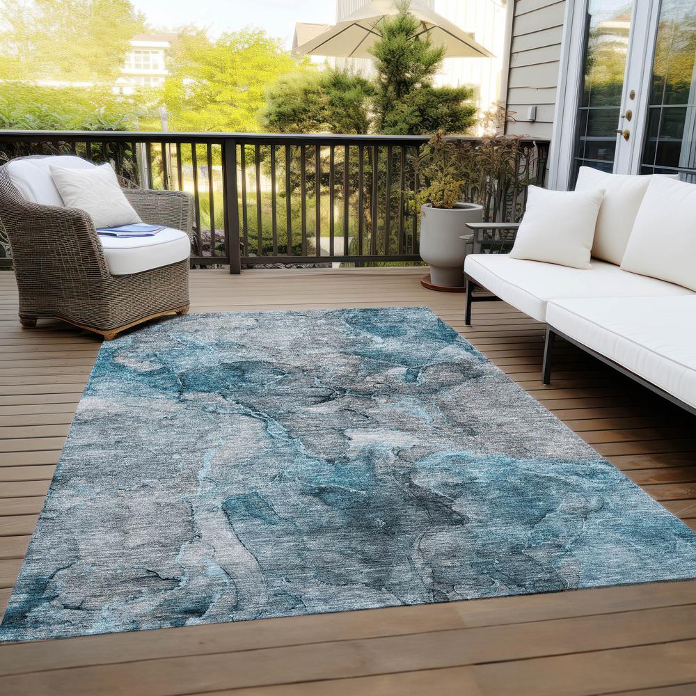 Chantille ACN689 Teal 3' x 5' Rug. Picture 9