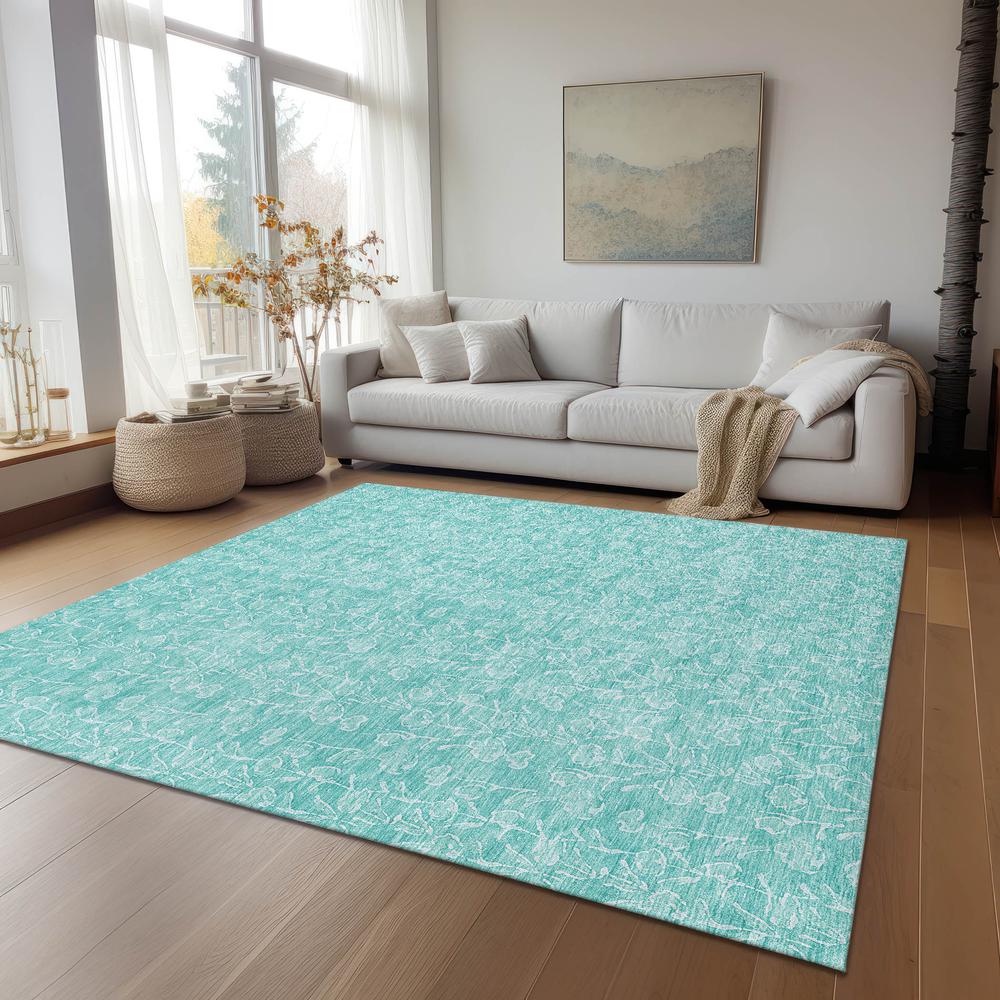 Chantille ACN691 Teal 3' x 5' Rug. Picture 7
