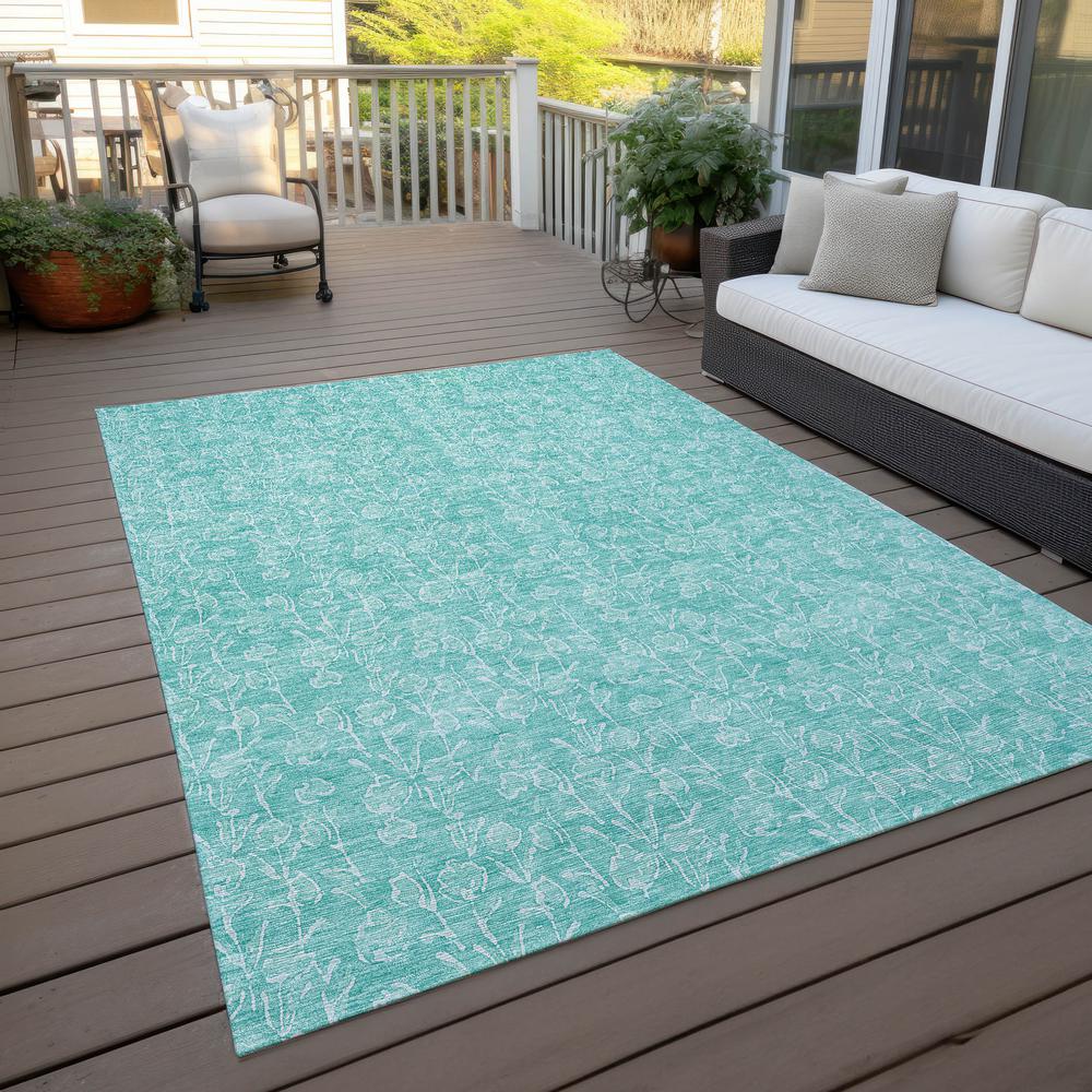 Chantille ACN691 Teal 3' x 5' Rug. Picture 8