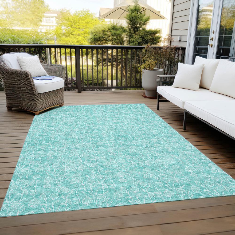 Chantille ACN691 Teal 3' x 5' Rug. Picture 9