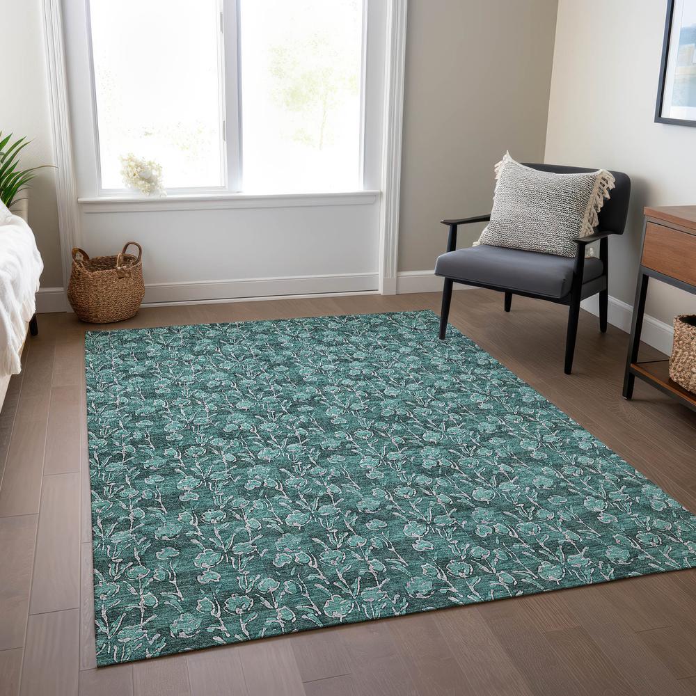 Chantille ACN692 Teal 3' x 5' Rug. Picture 6