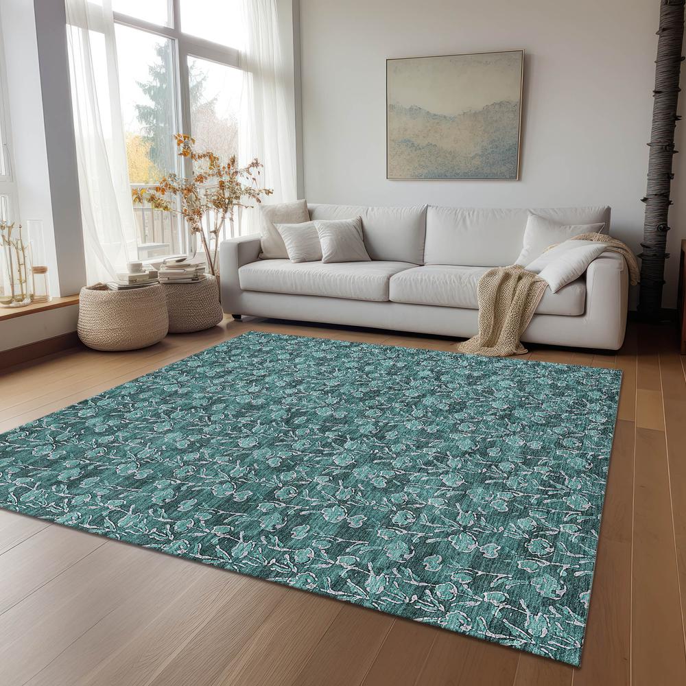Chantille ACN692 Teal 3' x 5' Rug. Picture 7