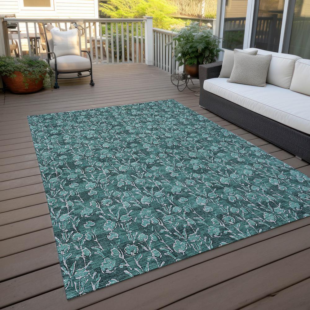 Chantille ACN692 Teal 3' x 5' Rug. Picture 8