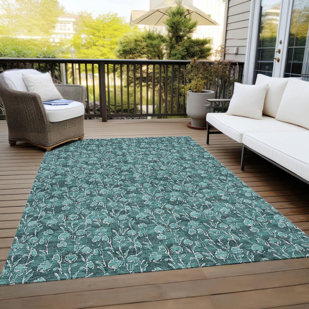 Chantille ACN692 Teal 3' x 5' Rug. Picture 9