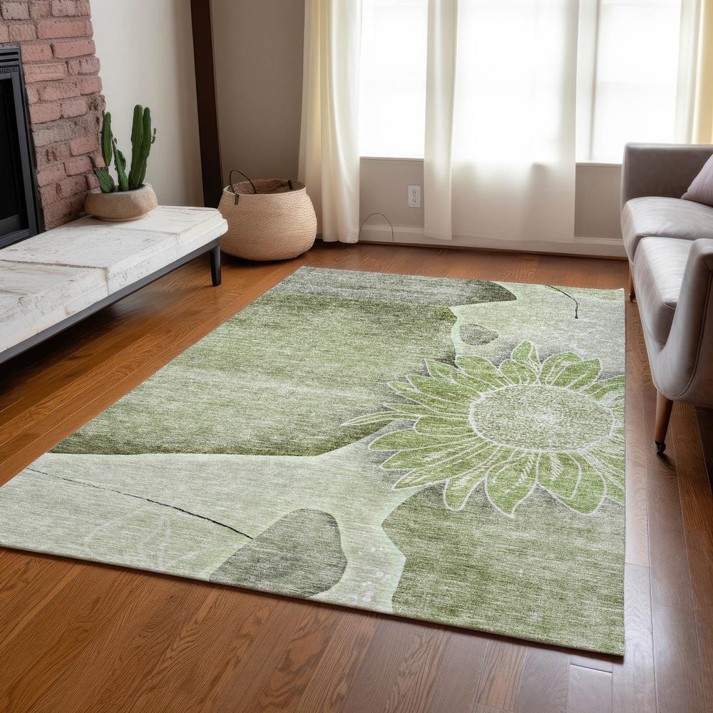 Chantille ACN700 Green 3' x 5' Rug. Picture 7