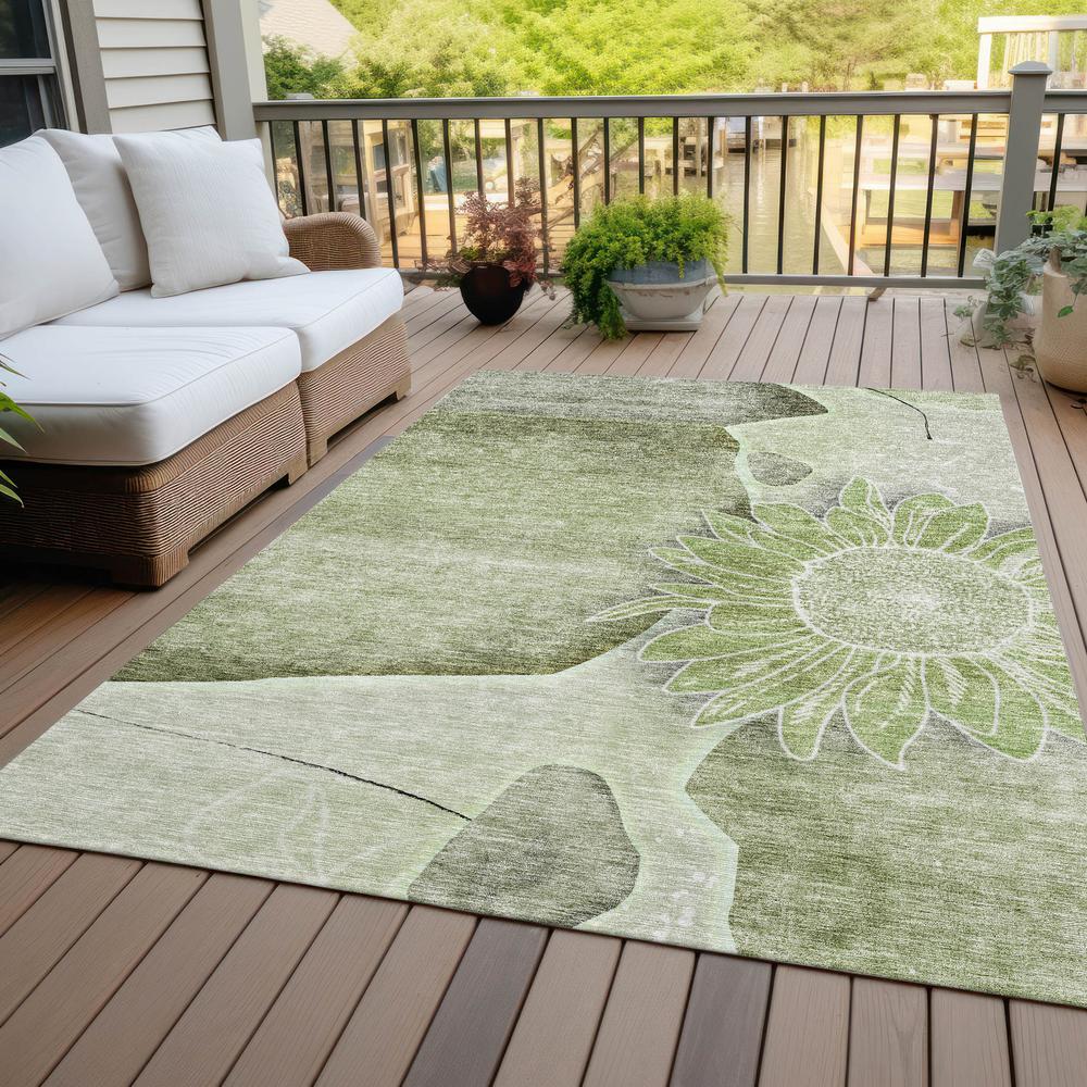 Chantille ACN700 Green 3' x 5' Rug. Picture 8