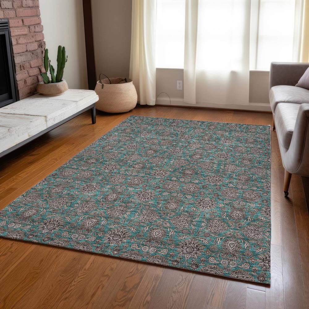 Chantille ACN702 Teal 3' x 5' Rug. Picture 7