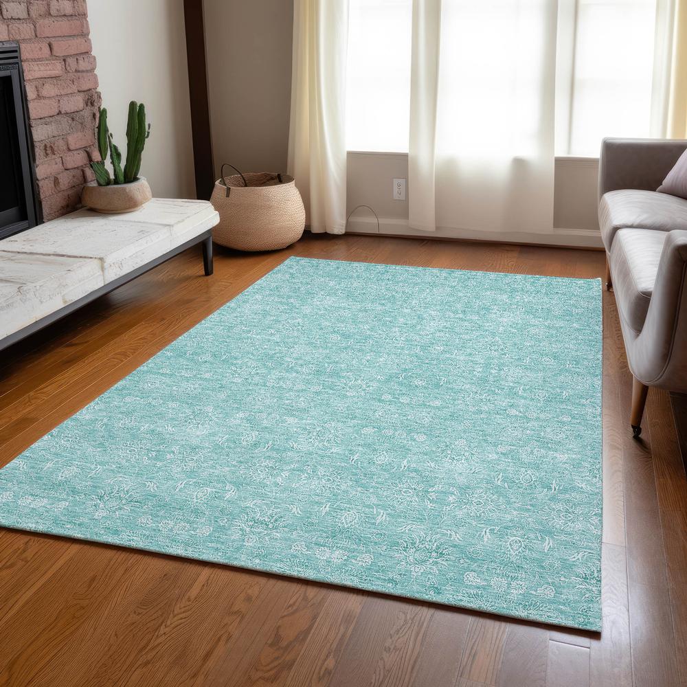 Chantille ACN703 Teal 3' x 5' Rug. Picture 7