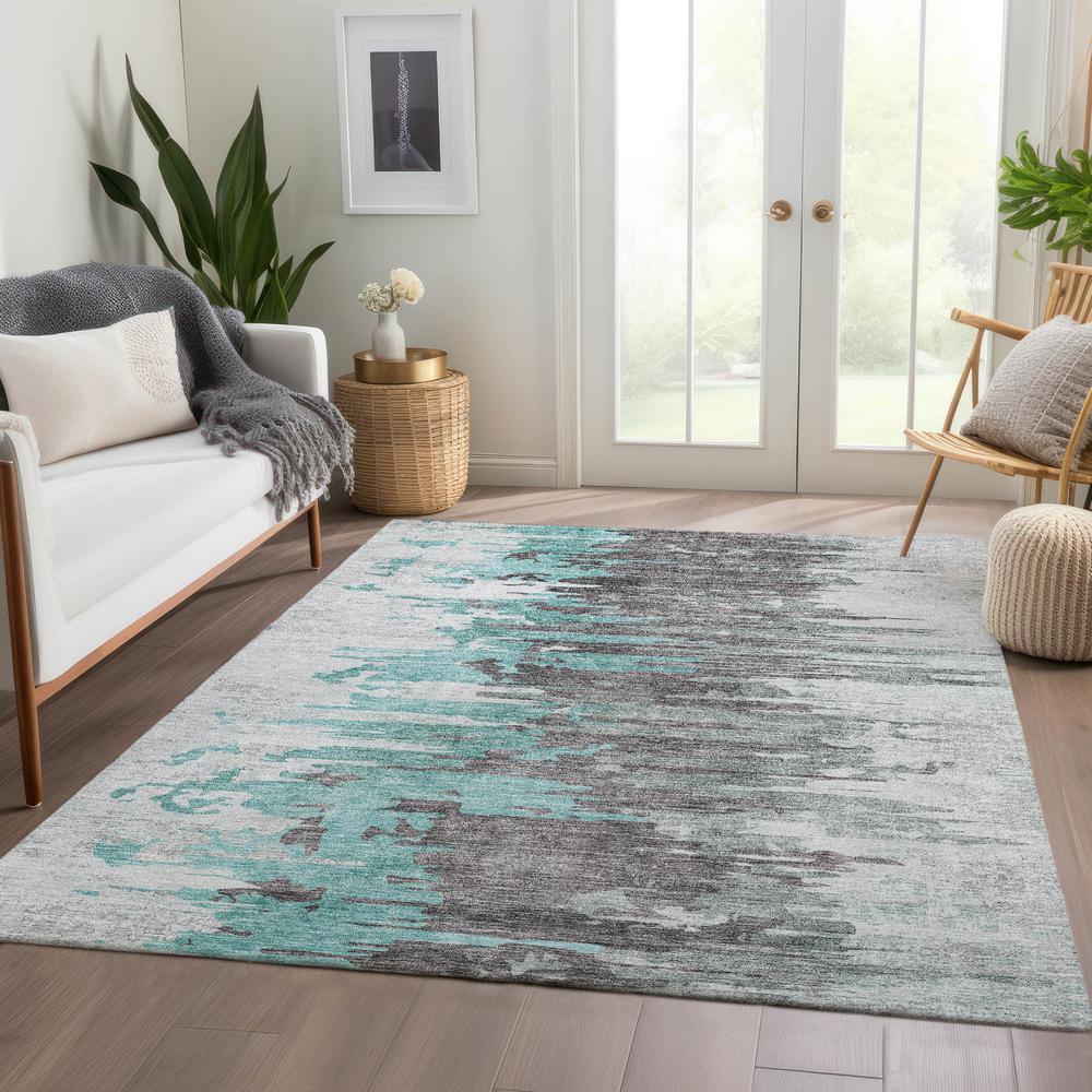 Chantille ACN704 Teal 3' x 5' Rug. Picture 6