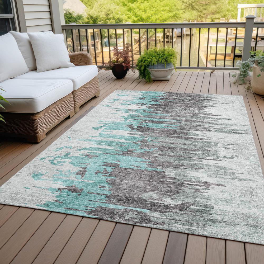 Chantille ACN704 Teal 3' x 5' Rug. Picture 8