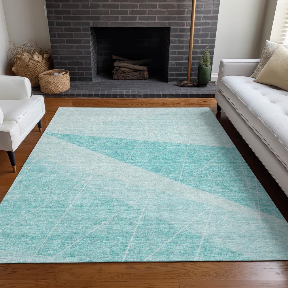 Chantille ACN706 Teal 3' x 5' Rug. Picture 6