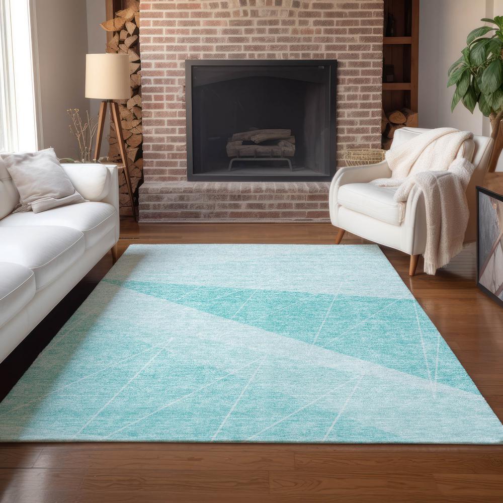 Chantille ACN706 Teal 3' x 5' Rug. Picture 7