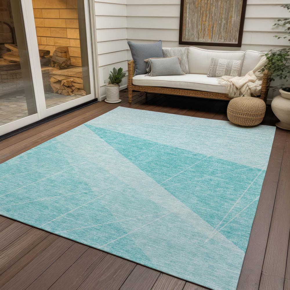 Chantille ACN706 Teal 3' x 5' Rug. Picture 8
