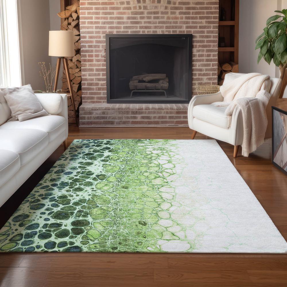 Chantille ACN707 Green 3' x 5' Rug. Picture 7