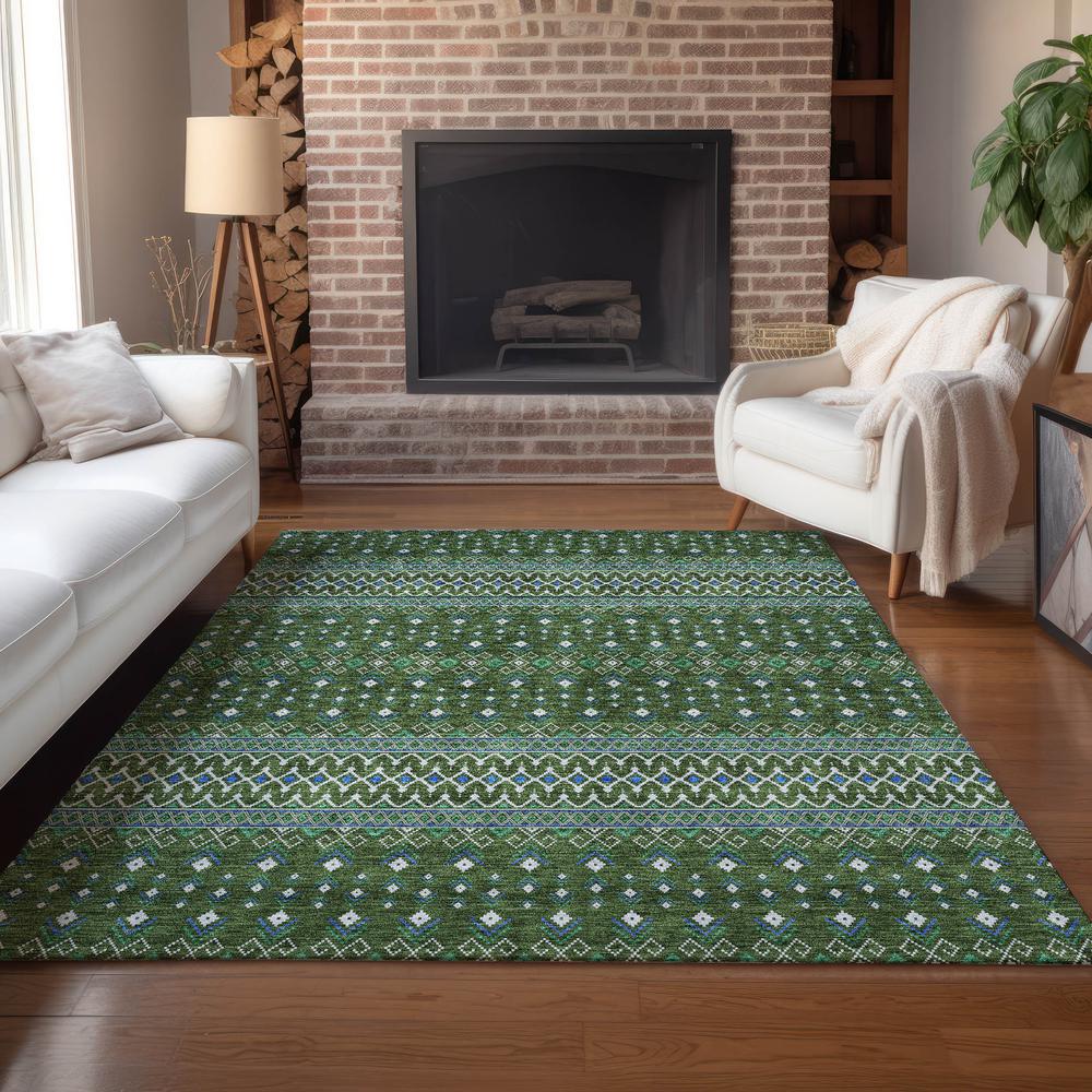 Chantille ACN708 Green 3' x 5' Rug. Picture 7
