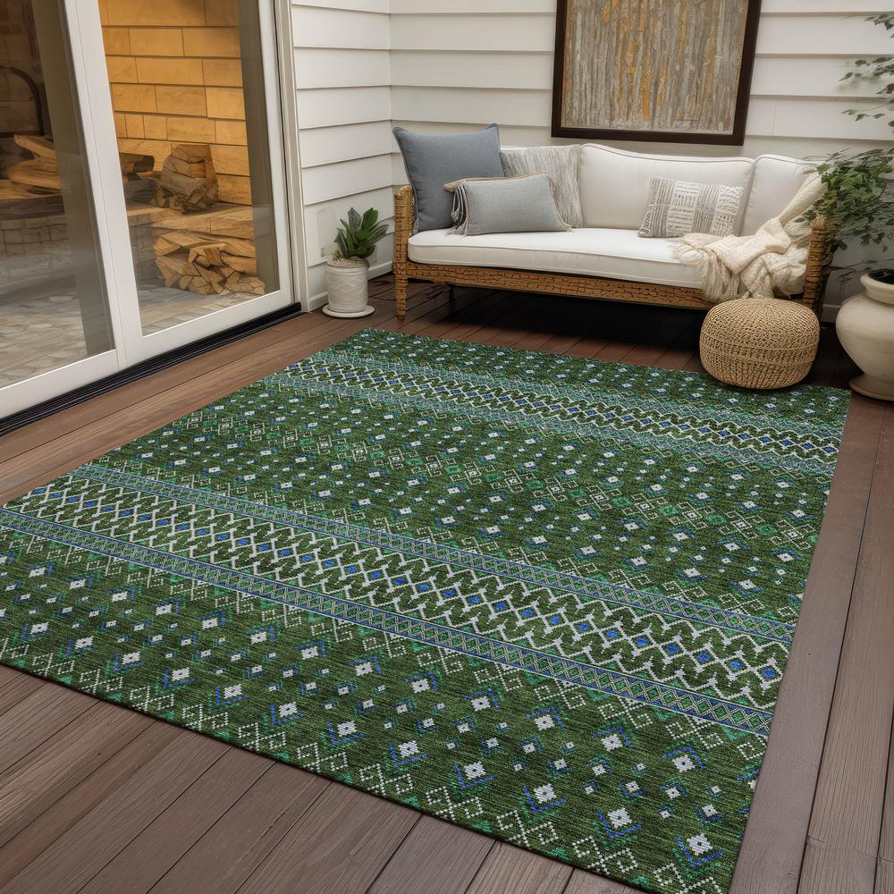 Chantille ACN708 Green 3' x 5' Rug. Picture 8