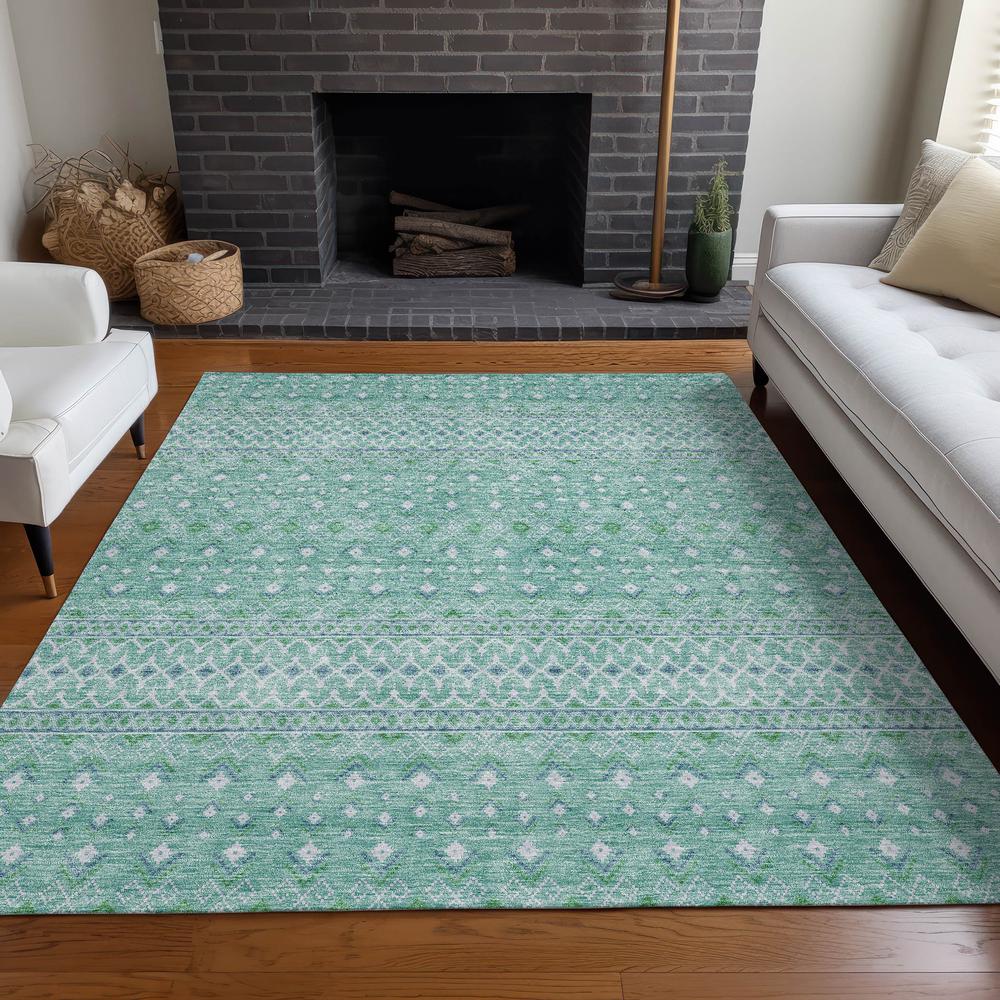 Chantille ACN709 Teal 3' x 5' Rug. Picture 6