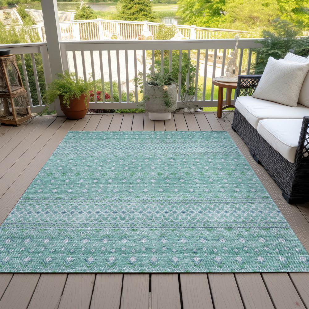 Chantille ACN709 Teal 3' x 5' Rug. Picture 9