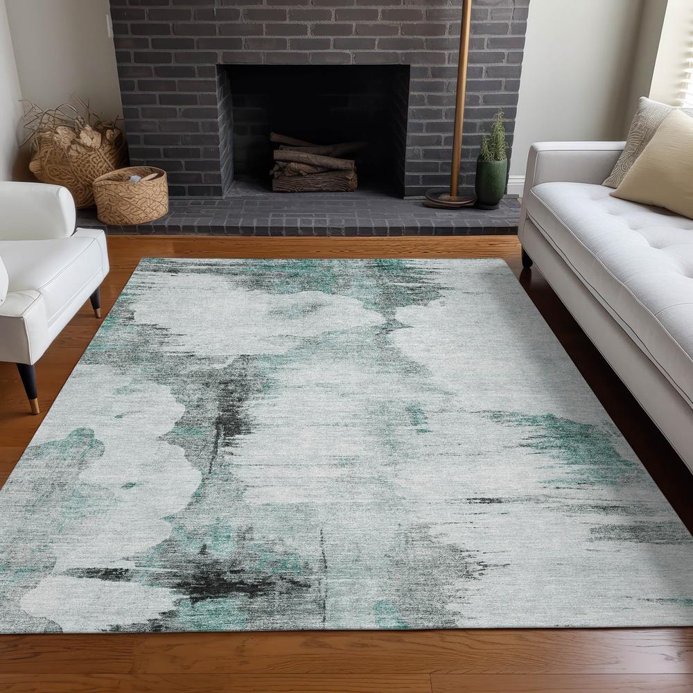 Chantille ACN710 Teal 3' x 5' Rug. Picture 6