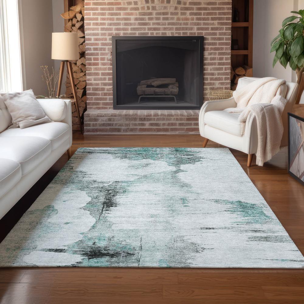 Chantille ACN710 Teal 3' x 5' Rug. Picture 7