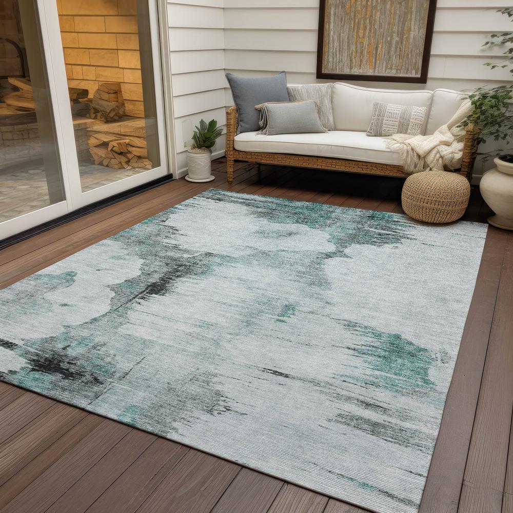 Chantille ACN710 Teal 3' x 5' Rug. Picture 8