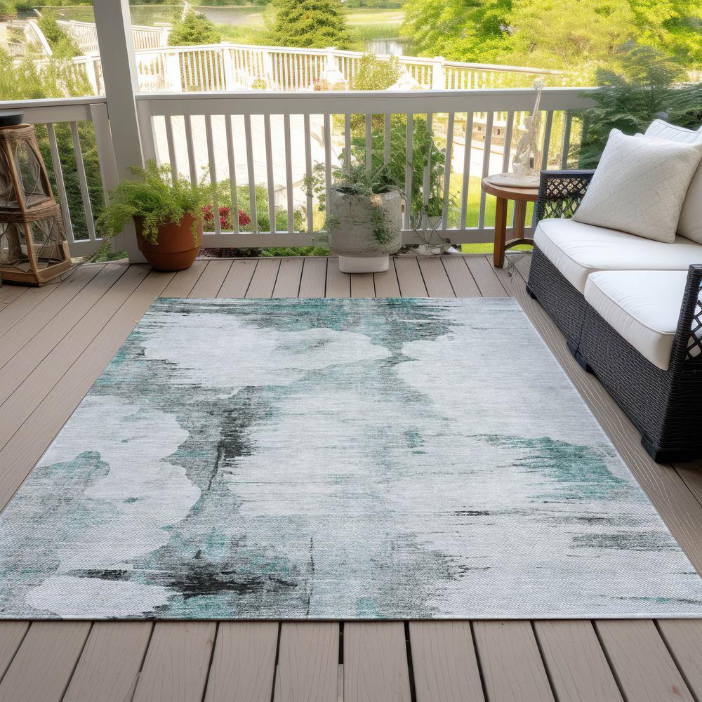 Chantille ACN710 Teal 3' x 5' Rug. Picture 9
