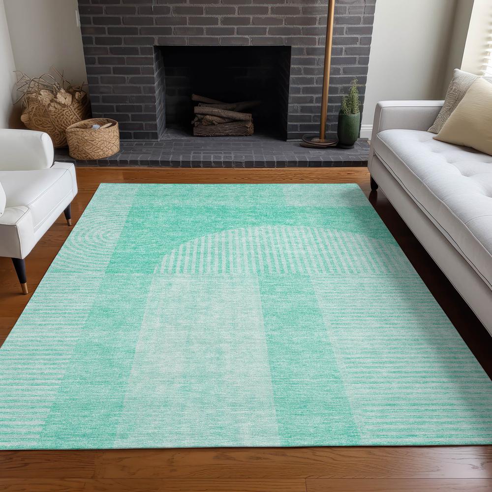 Chantille ACN711 Teal 3' x 5' Rug. Picture 6