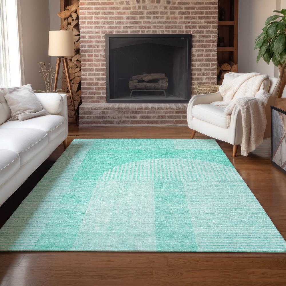 Chantille ACN711 Teal 3' x 5' Rug. Picture 7