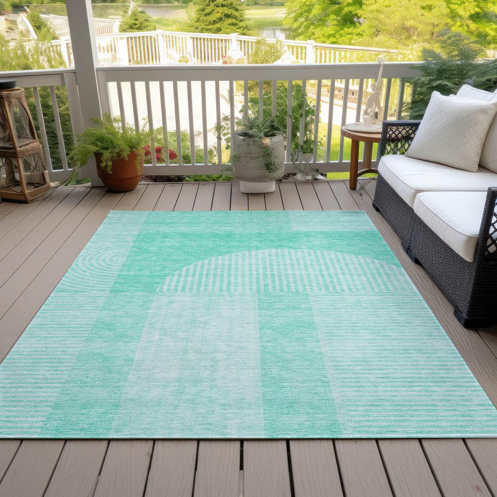 Chantille ACN711 Teal 3' x 5' Rug. Picture 9