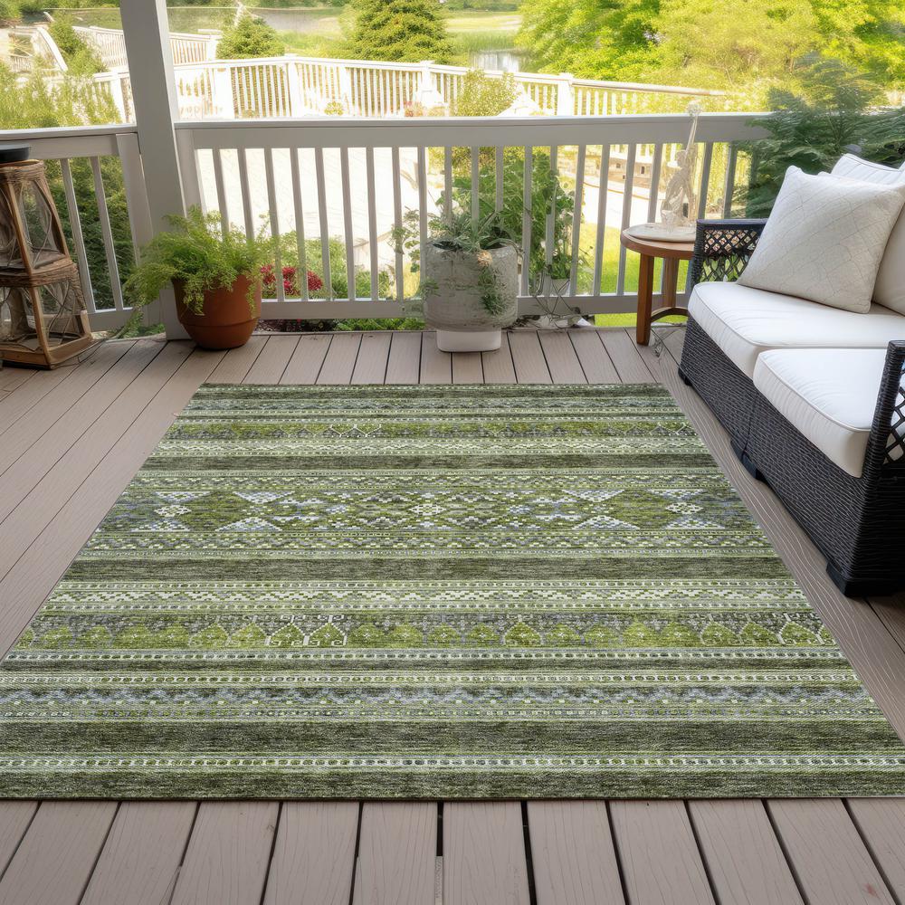 Chantille ACN714 Green 3' x 5' Rug. Picture 9