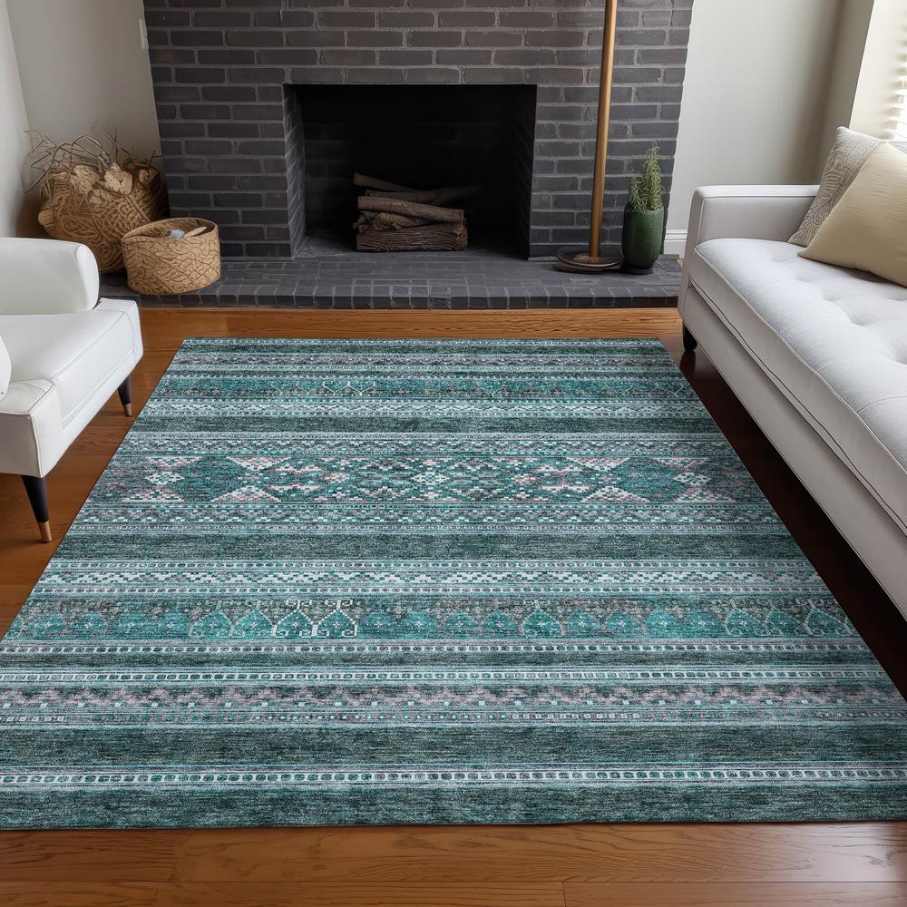 Chantille ACN714 Teal 3' x 5' Rug. Picture 6