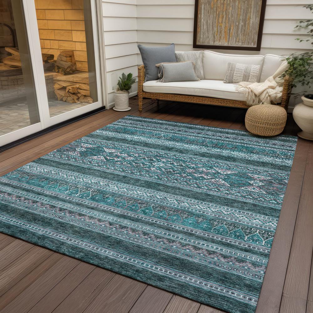 Chantille ACN714 Teal 3' x 5' Rug. Picture 8