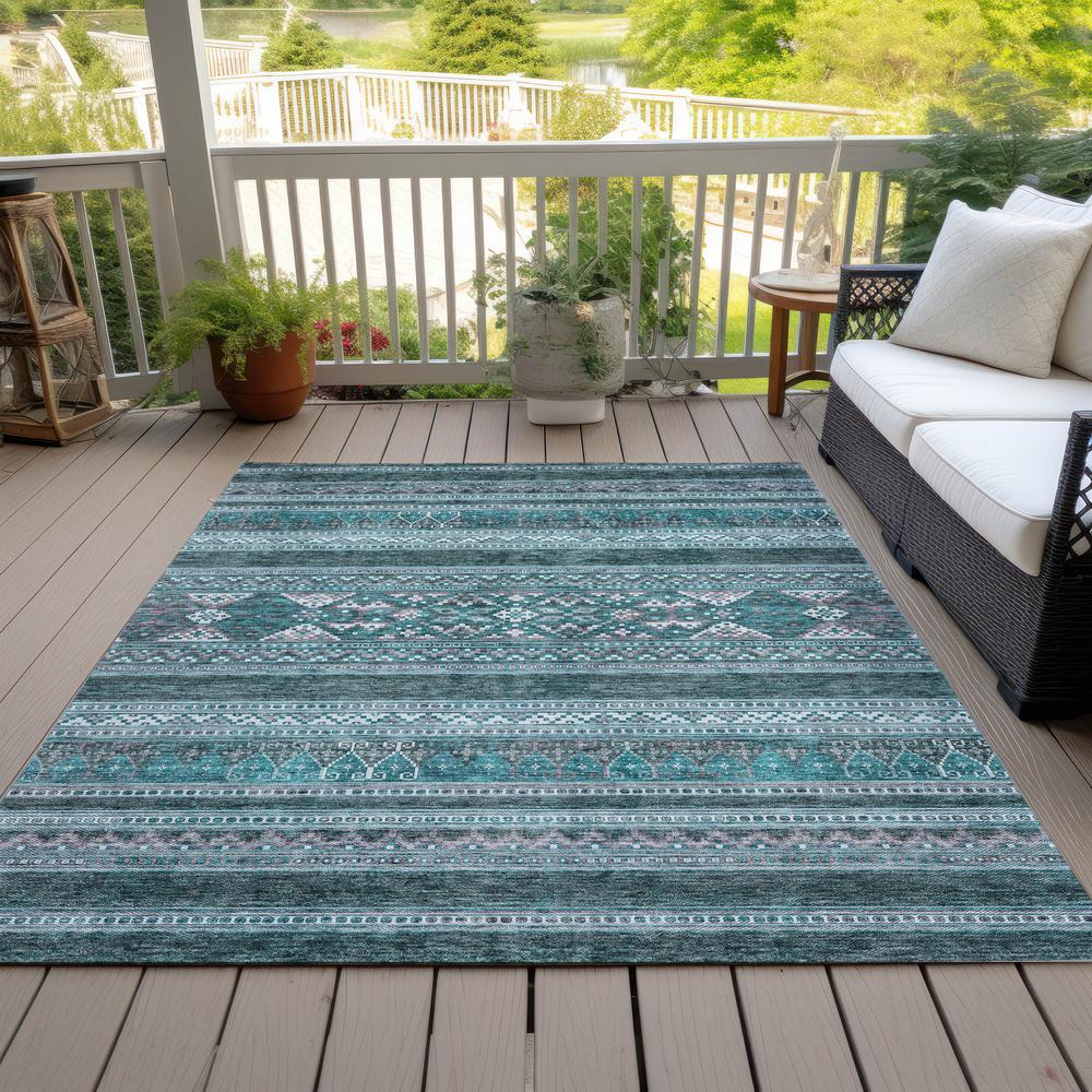 Chantille ACN714 Teal 3' x 5' Rug. Picture 9