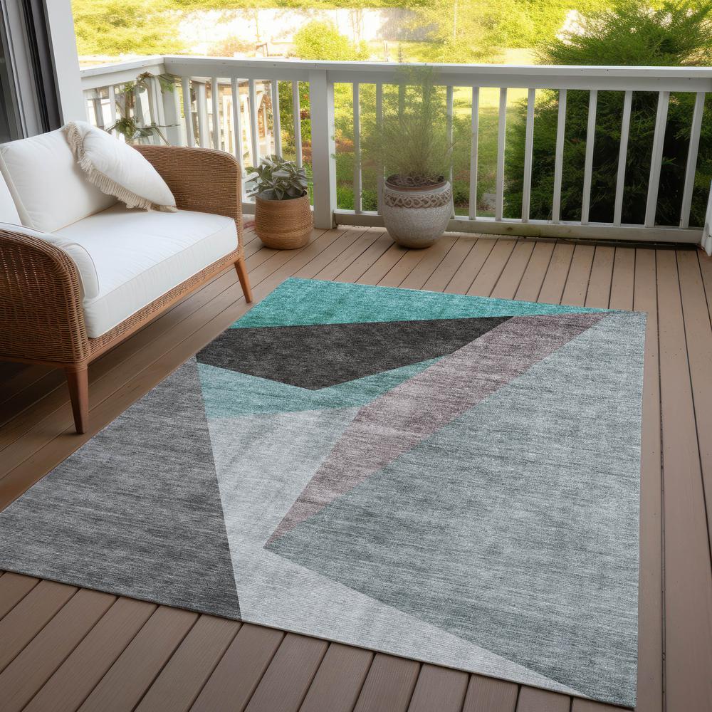 Chantille ACN716 Teal 3' x 5' Rug. Picture 8