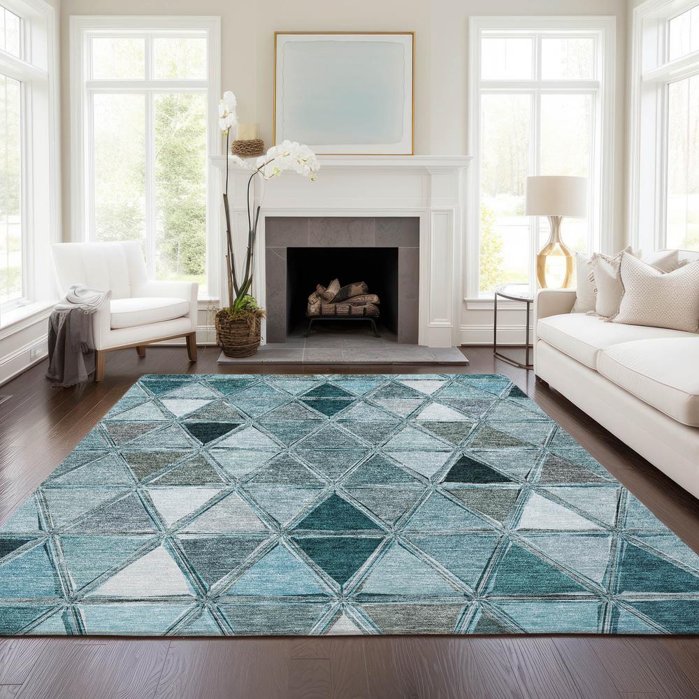 Chantille ACN722 Teal 3' x 5' Rug. Picture 6