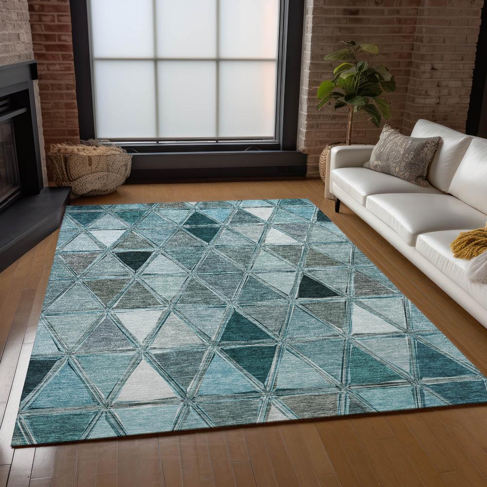 Chantille ACN722 Teal 3' x 5' Rug. Picture 7