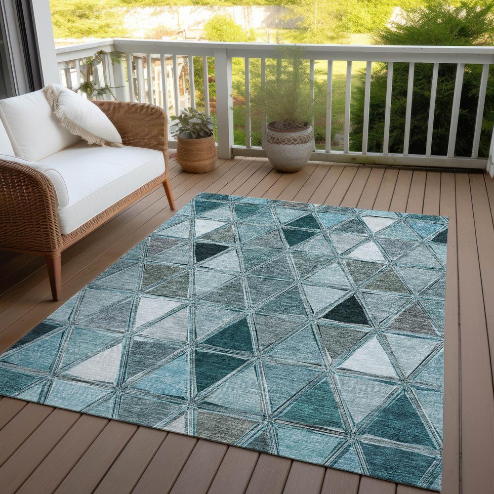Chantille ACN722 Teal 3' x 5' Rug. Picture 8