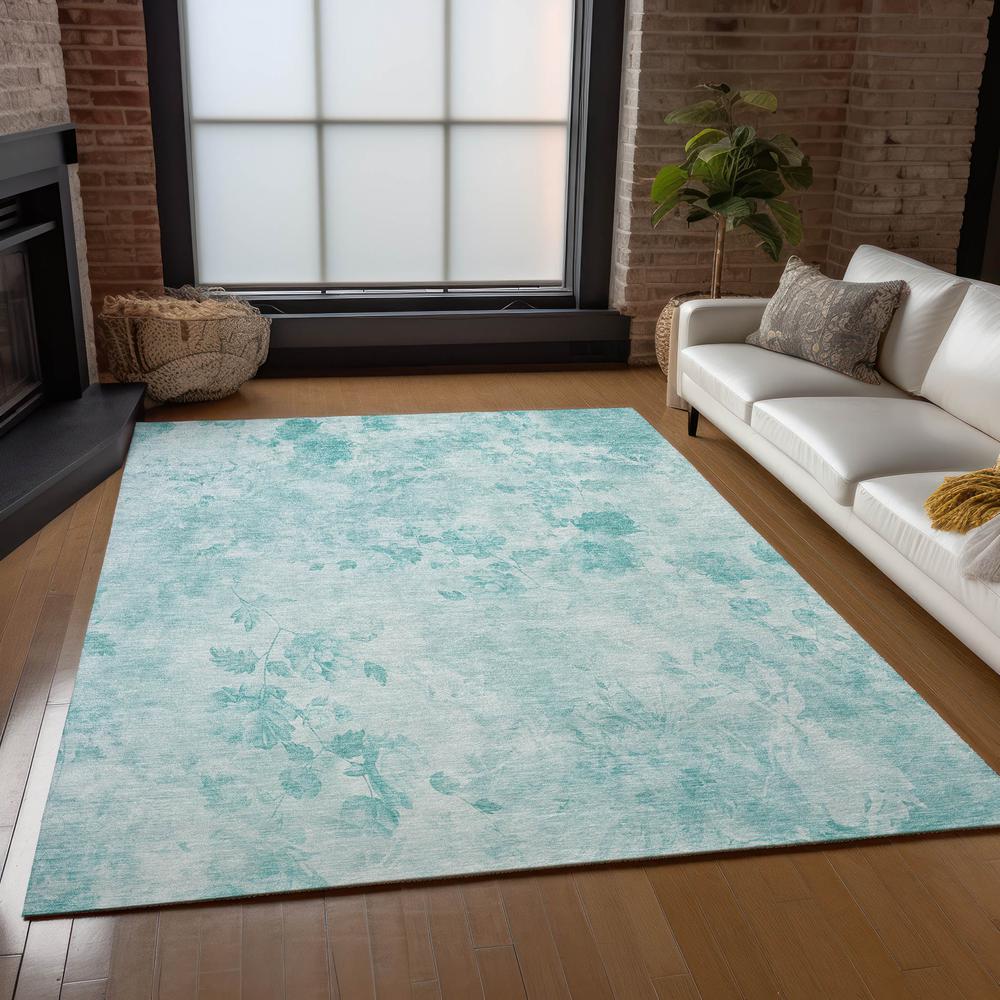 Chantille ACN724 Teal 3' x 5' Rug. Picture 7