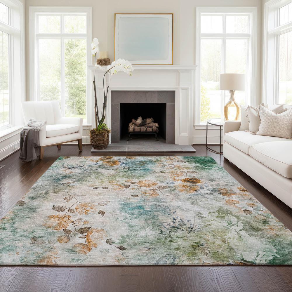 Chantille ACN724 Teal 3' x 5' Rug. Picture 6