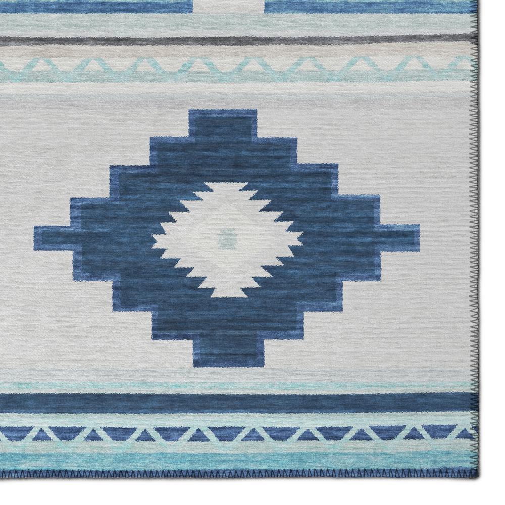Indoor/Outdoor Sonora ASO31 Blue Washable 1'8" x 2'6" Rug. Picture 3