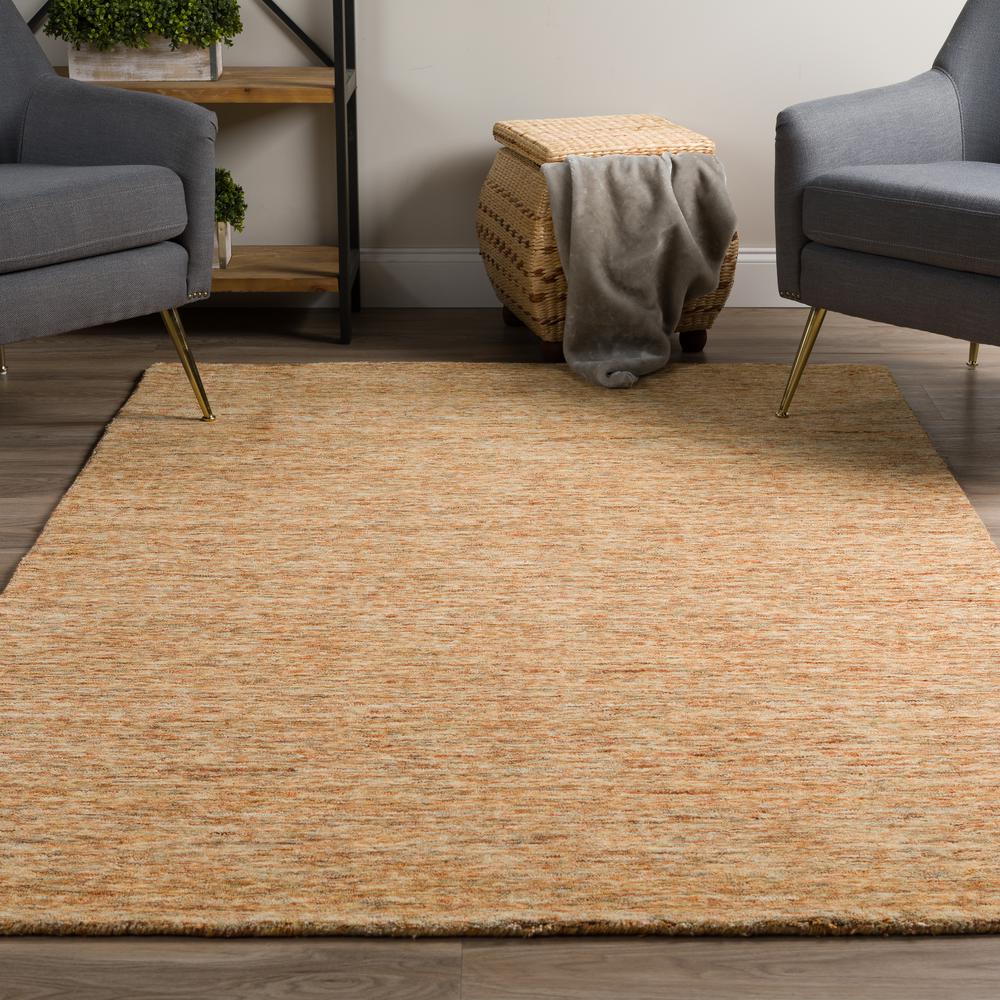 Addison Heather Multi-tonal Solid Paprika 2' x 3' Accent Rug. Picture 1