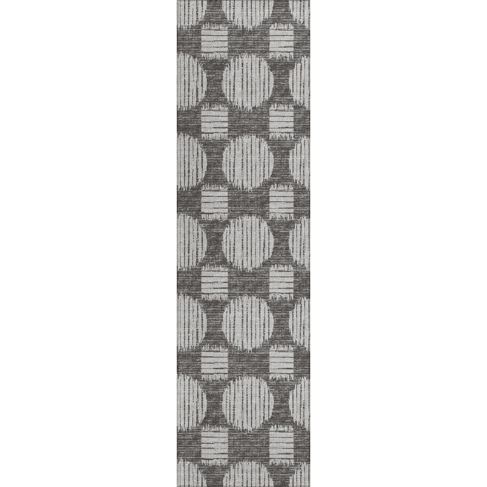 Indoor/Outdoor Sedona SN13 Grey Washable 2'3" x 10' Runner Rug. Picture 1
