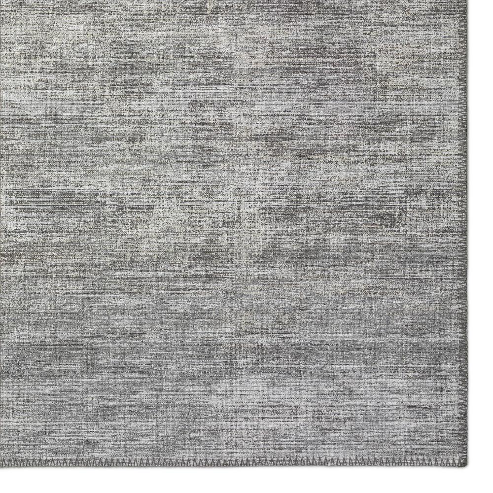 Marston Silver Transitional Striped 2'3" x 7'6" Runner Rug Silver AMA31. Picture 2