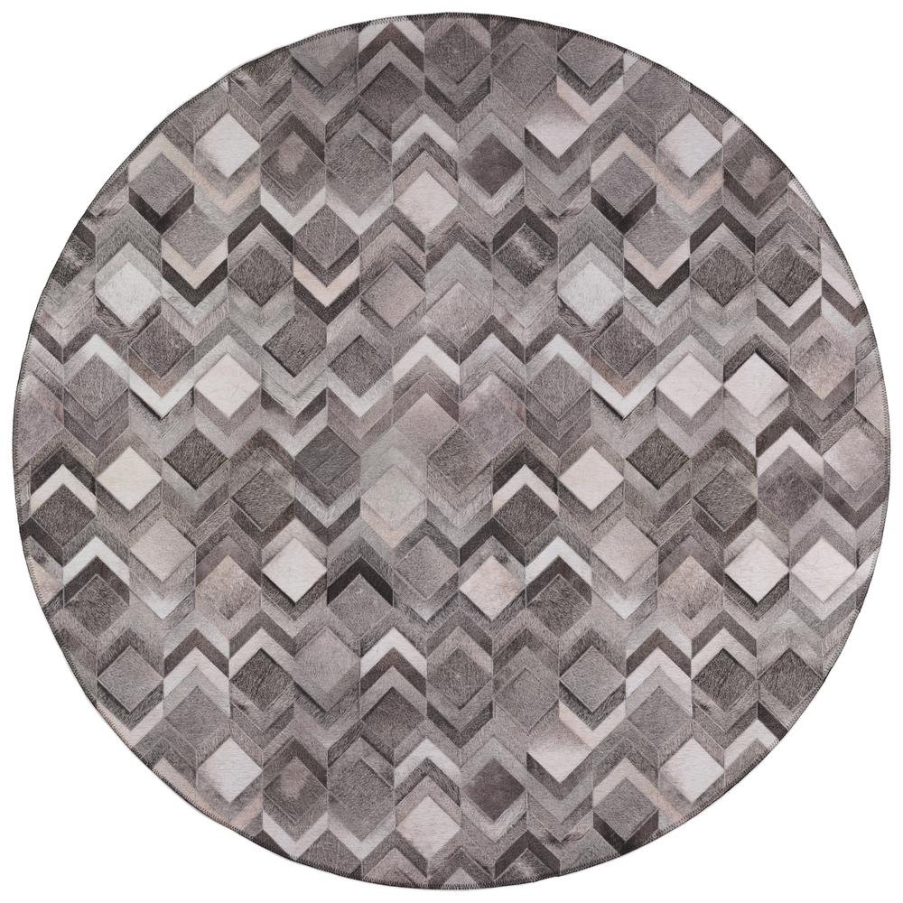Indoor/Outdoor Stetson SS5 Flannel Washable 4' x 4' Round Rug. Picture 1