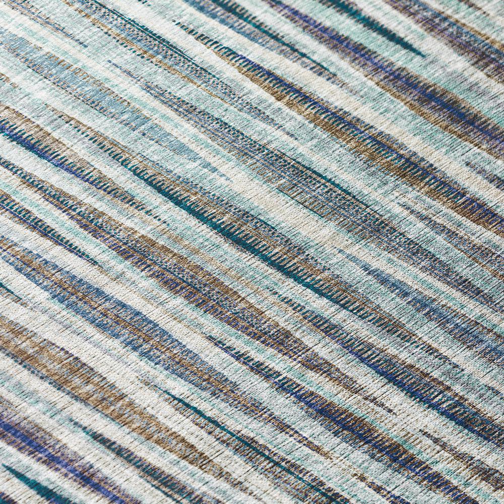Waverly Ocean Contemporary Striped 2'3" x 7'6" Runner Rug Ocean AWA31. Picture 5