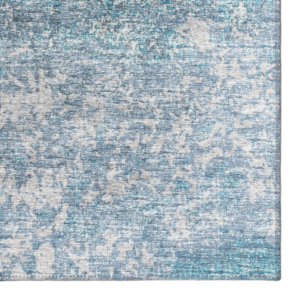 Rylee Blue Transitional Abstract 2'3" x 7'6" Runner Rug Blue ARY33. Picture 2